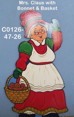 C0126Mrs. Claus with Bonnet & Basket